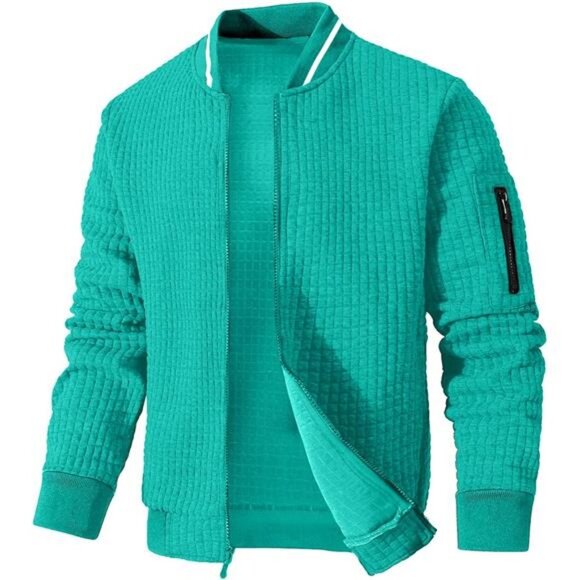 Mens Lightweight Jacket Casual Bomber Jacket Varsity Coat